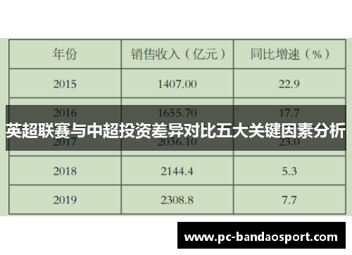 英超联赛与中超投资差异对比五大关键因素分析